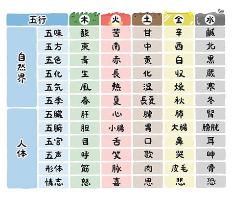 五行分類表|【漢方基礎知識】中医学の基礎となる哲学「五行学説。